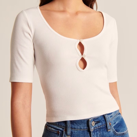 Pink Abercrombie & Fitch Cut Out Top - NWT - Picture 2 of 6